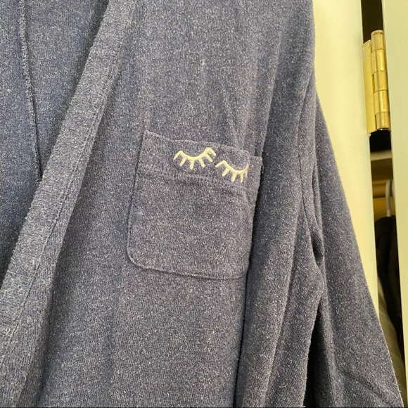 SOLD - Madewell Embroidered Robe -Heather Blue-M/L - Picture 6 of 9